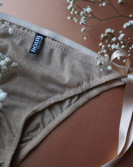 CULOTTE NOUEE FINOU_TULLE PAILLETTES&STRETCH UNI_BEIGE