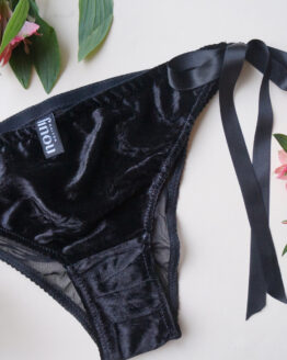 CULOTTE NOUEE FINOU_VELOURS&TULLE STRETCH_NOIR