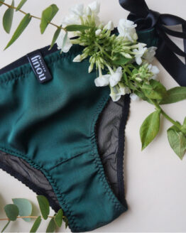 CULOTTE NOUEE FINOU_VOILE&TULLE STRETCH_VERT&NOIR
