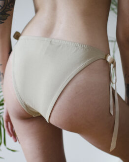culotte nouée paillettes écru