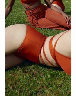 haut de maillot de bain ocre
