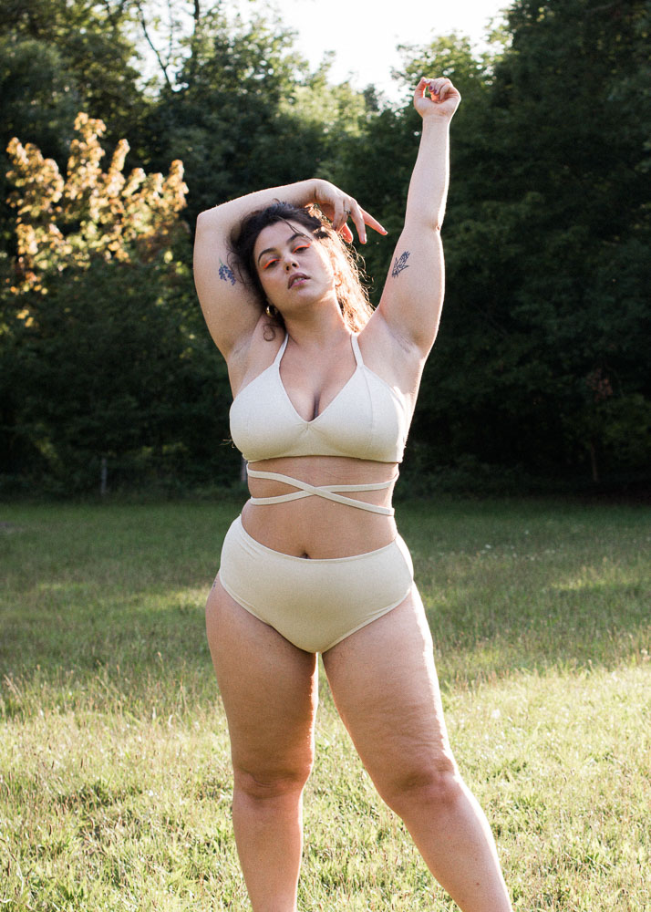 culotte taille haute de maillot de bain jessie écru - Maison Finou, la  lingerie thérapie
