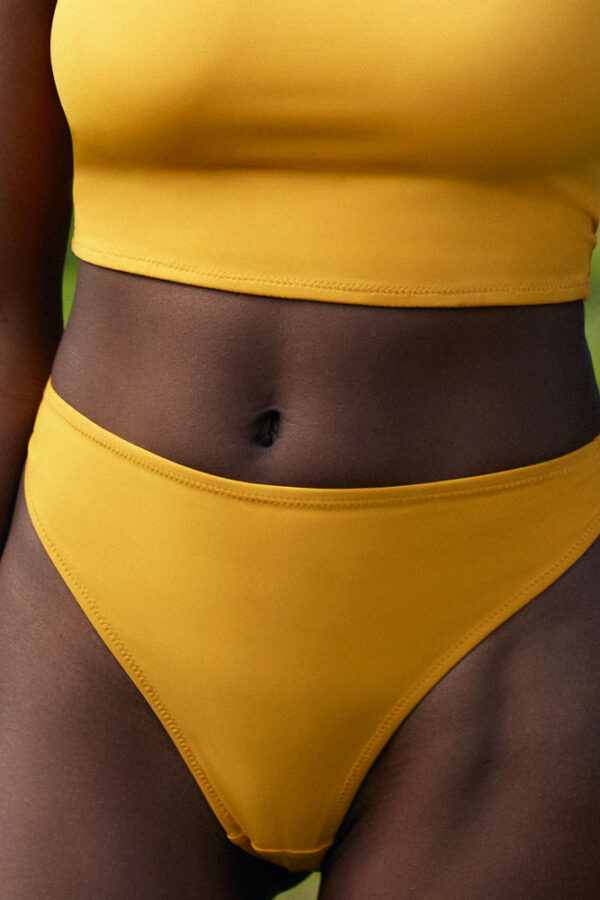 Tanga Amélie jaune maillot