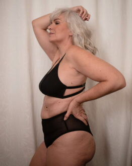 bralette claire transparente noire