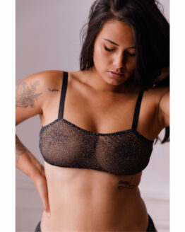 brassière camilla transparente noire
