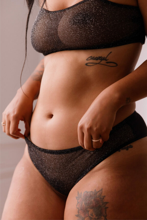 brassière camilla transparente noire