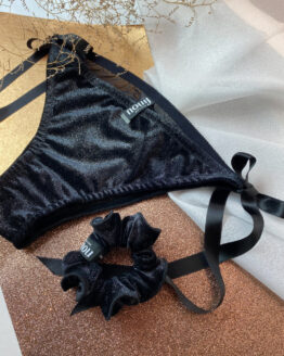 coffret culotte nouee velours paillettes