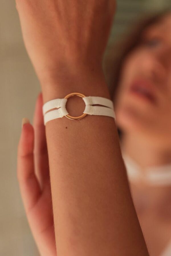 Bracelet Élisa blanc et rose gold