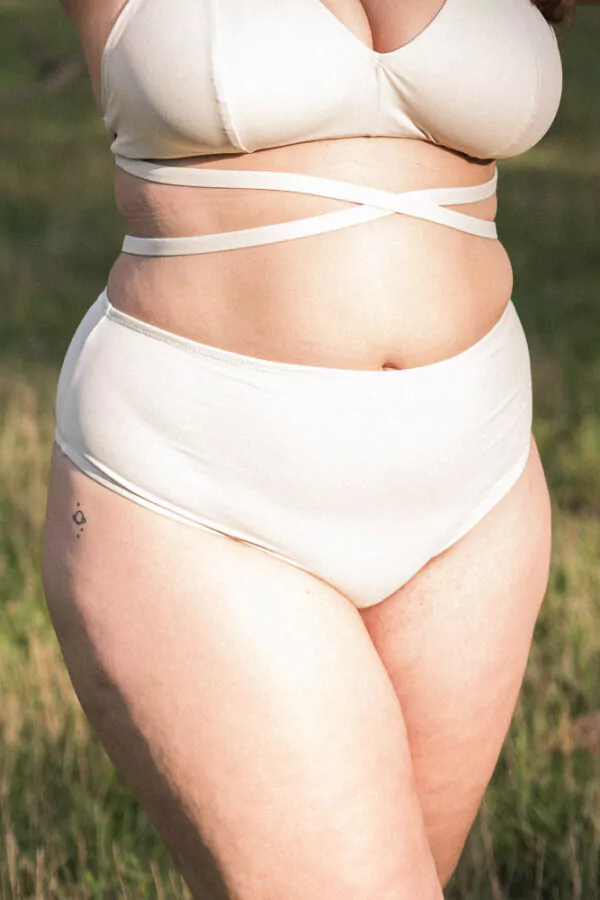 Culotte taille haute écru