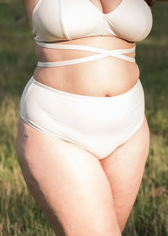 Culotte taille haute écru