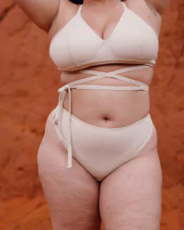tanga de maillot de bain gainant charlotte écru
