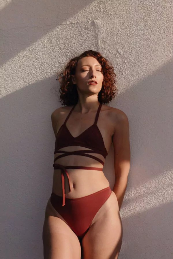 maillot de bain une pièce lea vert - Maison Finou, la lingerie thérapie